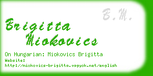 brigitta miokovics business card